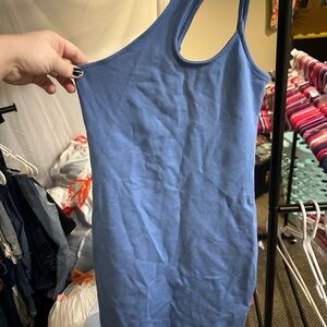 Abercrombie & Fitch Dusty Blue Ribbed Tank